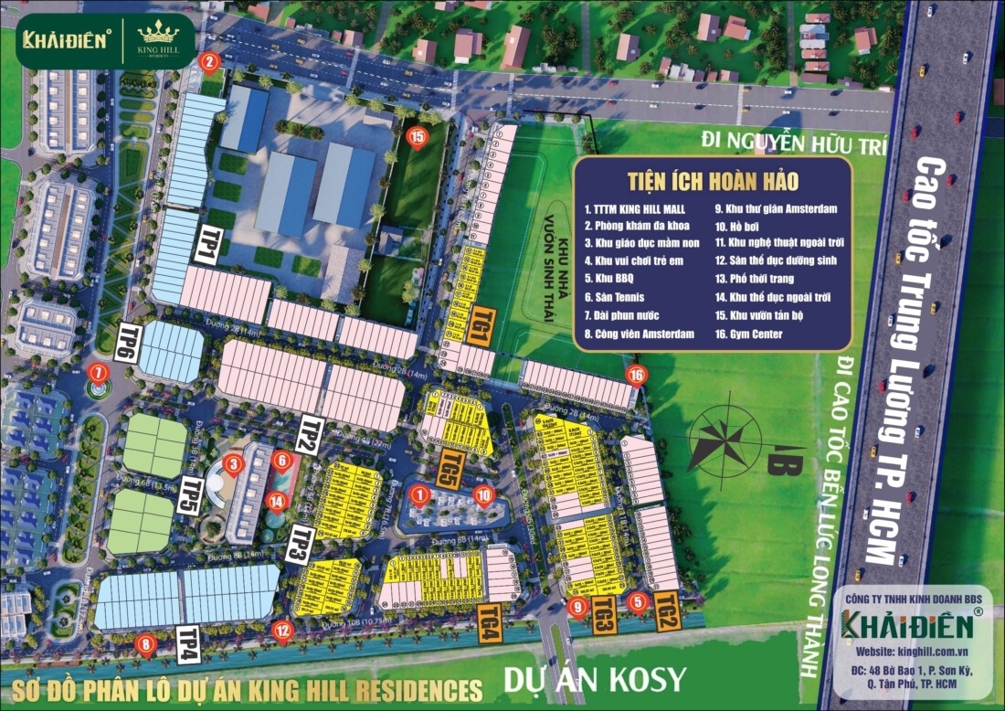 King Hill Phan Lo Sơ đồ mặt bằng phân lô dự án King Hill Residences