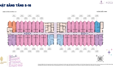 Mặt Bằng Tầng 5-16 Căn Hộ Polaris The Maris Vũng Tàu