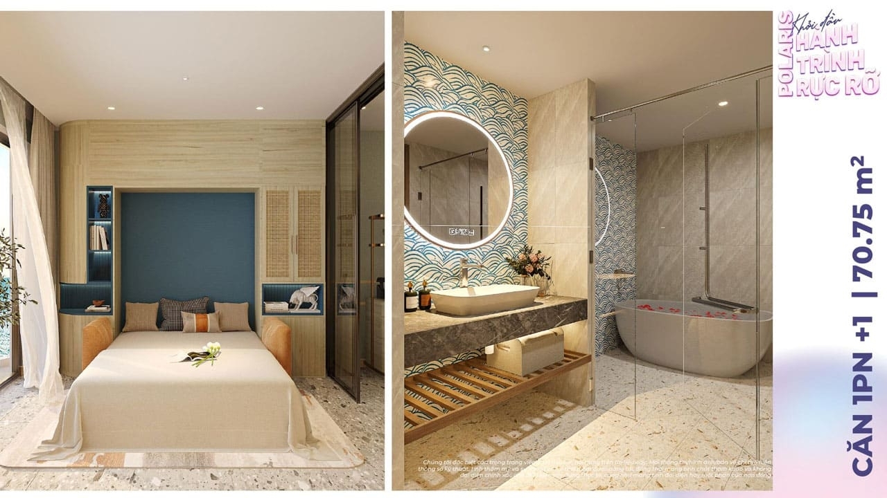 Phoi Canh Noi That Ben Trong Can Ho Polaris Vung Tau Mau 70m2 1 4 Phối cảnh nội thất bên trong Polaris Vũng Tàu