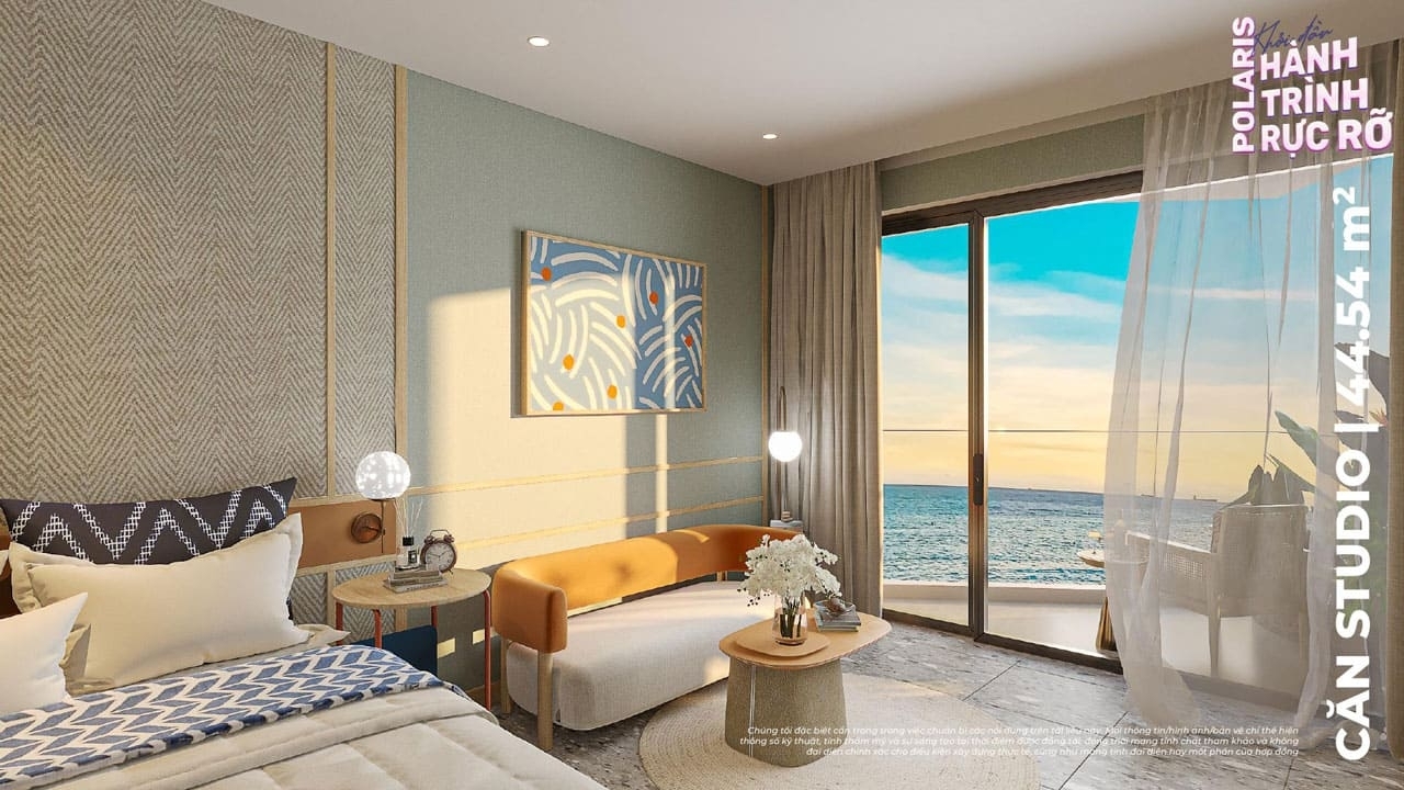 Phoi Canh Noi That Ben Trong Can Ho Polaris Vung Tau Mau Studio 45m2 4 Phối cảnh nội thất bên trong Polaris Vũng Tàu