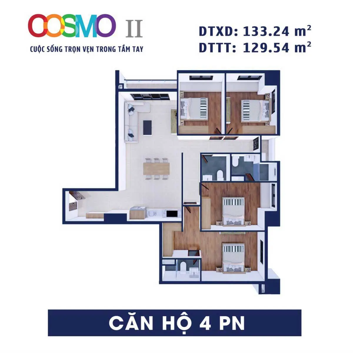 Thiet Ke Can Ho 2pn Dien Tich 133 Du An Cosmo City 6 thiet-ke-can-ho-2pn-dien-tich-133-du-an-cosmo-city