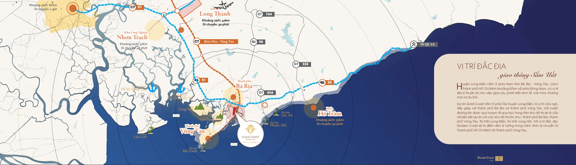 Gold Coast Vũng Tàu Bản đồ vị trí dự án Gold Coast Vũng Tàu