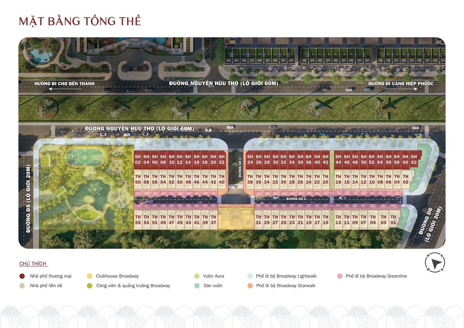 Essensia Broadway Mặt bằng tổng thể dự án Essensia Broadway