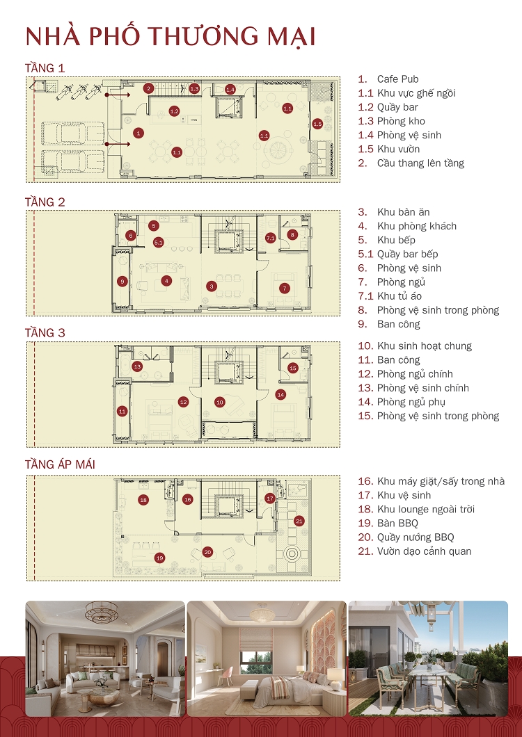 Essensia Broadway Thiết kế chi tiết Shophouse Essensia Broadway