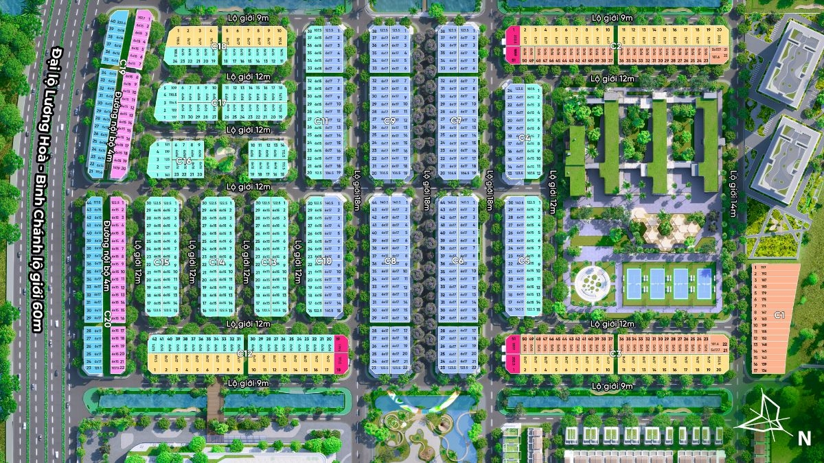 River Park La Home Mặt bằng phân khu River Park