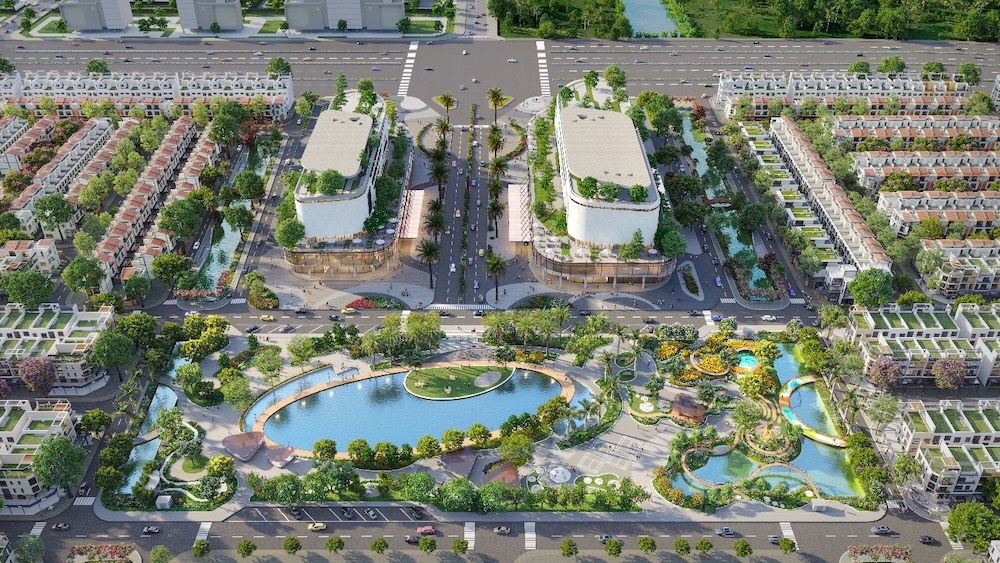 Phối cảnh công viên trung tâm dự án LA Home Long An