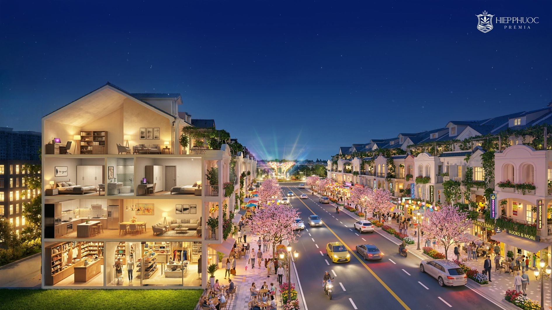 Mẫu nhà phố thương mại 4 tầng