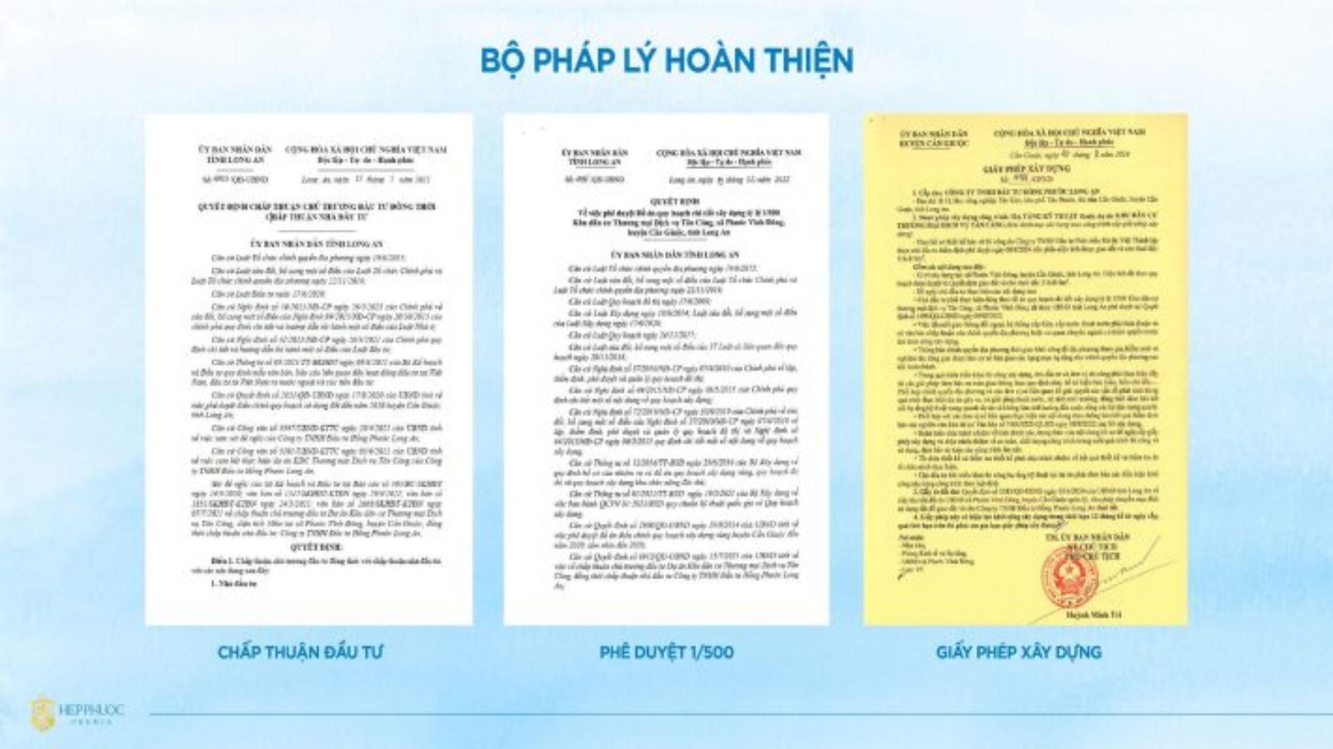 Hồ sơ pháp lý minh bạch của dự án Hiệp Phước Premia