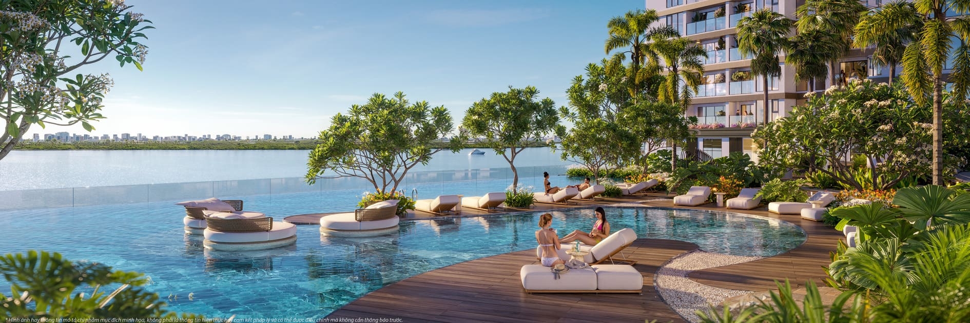Bể bơi Panorama vô cực điện phân muối tại Vlasta Premier Phú Thuận