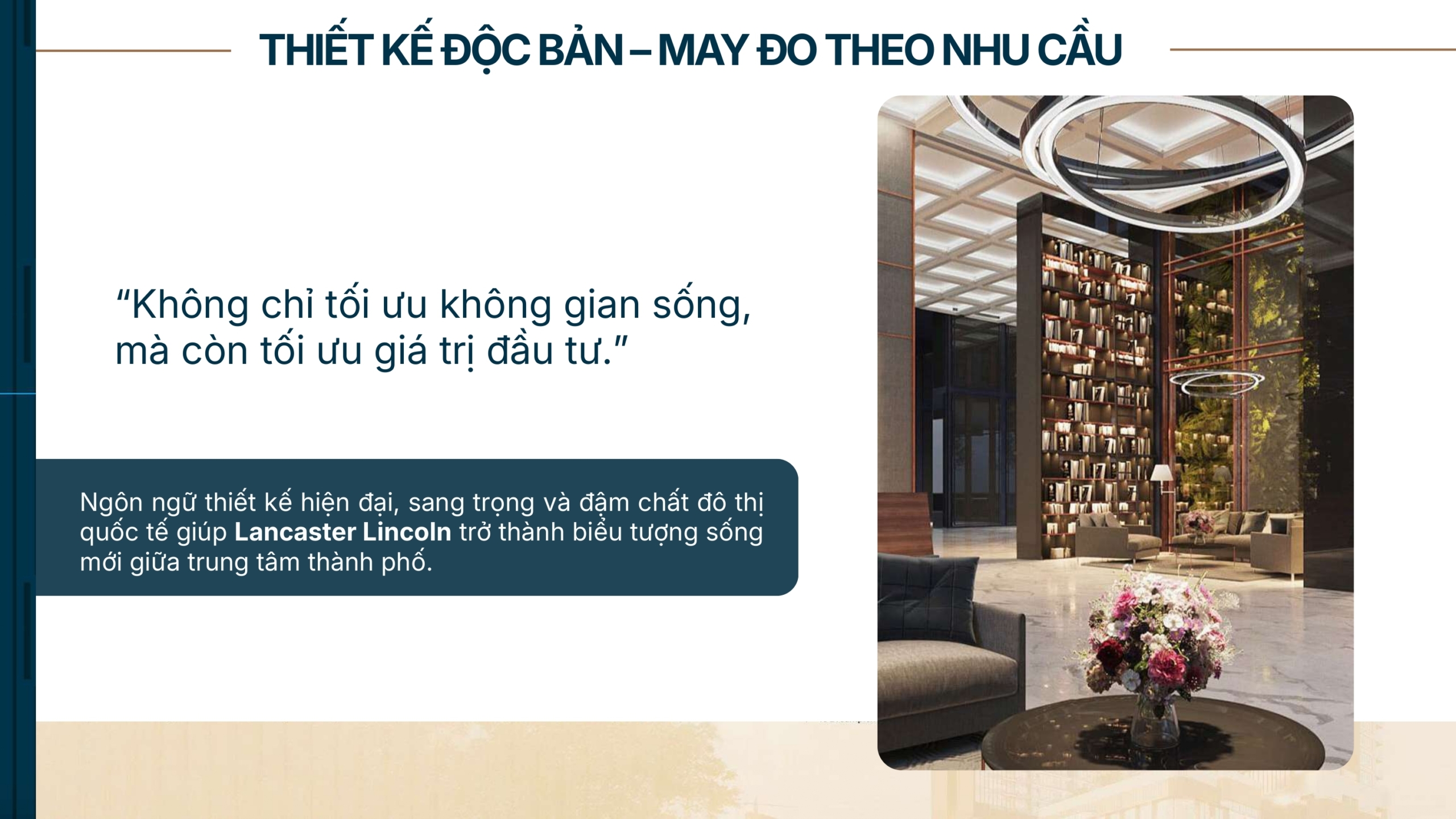 Phối cảnh thiết kế chi tiết căn hộ dự án Lancaster Lincoln