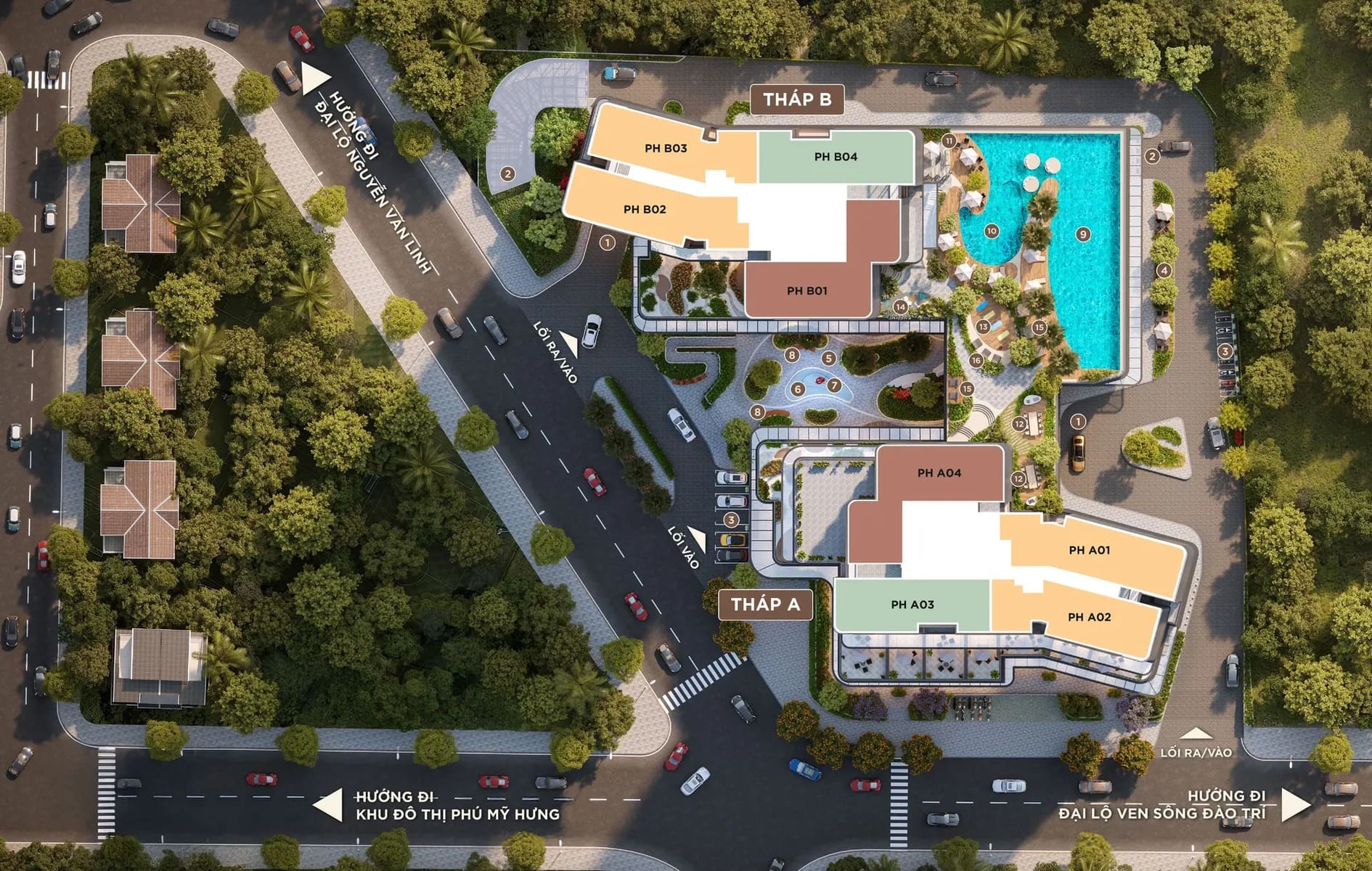 Mặt bằng thiết kế căn hộ Penthouse Duplex Vlasta Premier Phú Thuận
