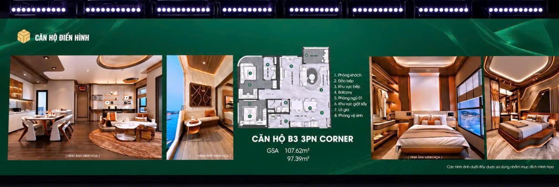 Thiết Kế Căn Hộ 3PN Dự Án The Emerald River Park