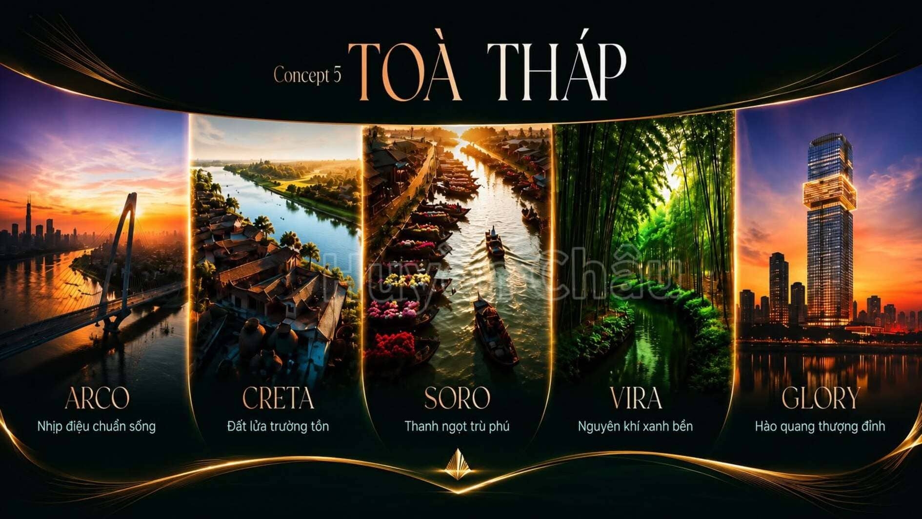 Phối Cảnh Các Tòa Tháp Dự Án The Emerald River Park