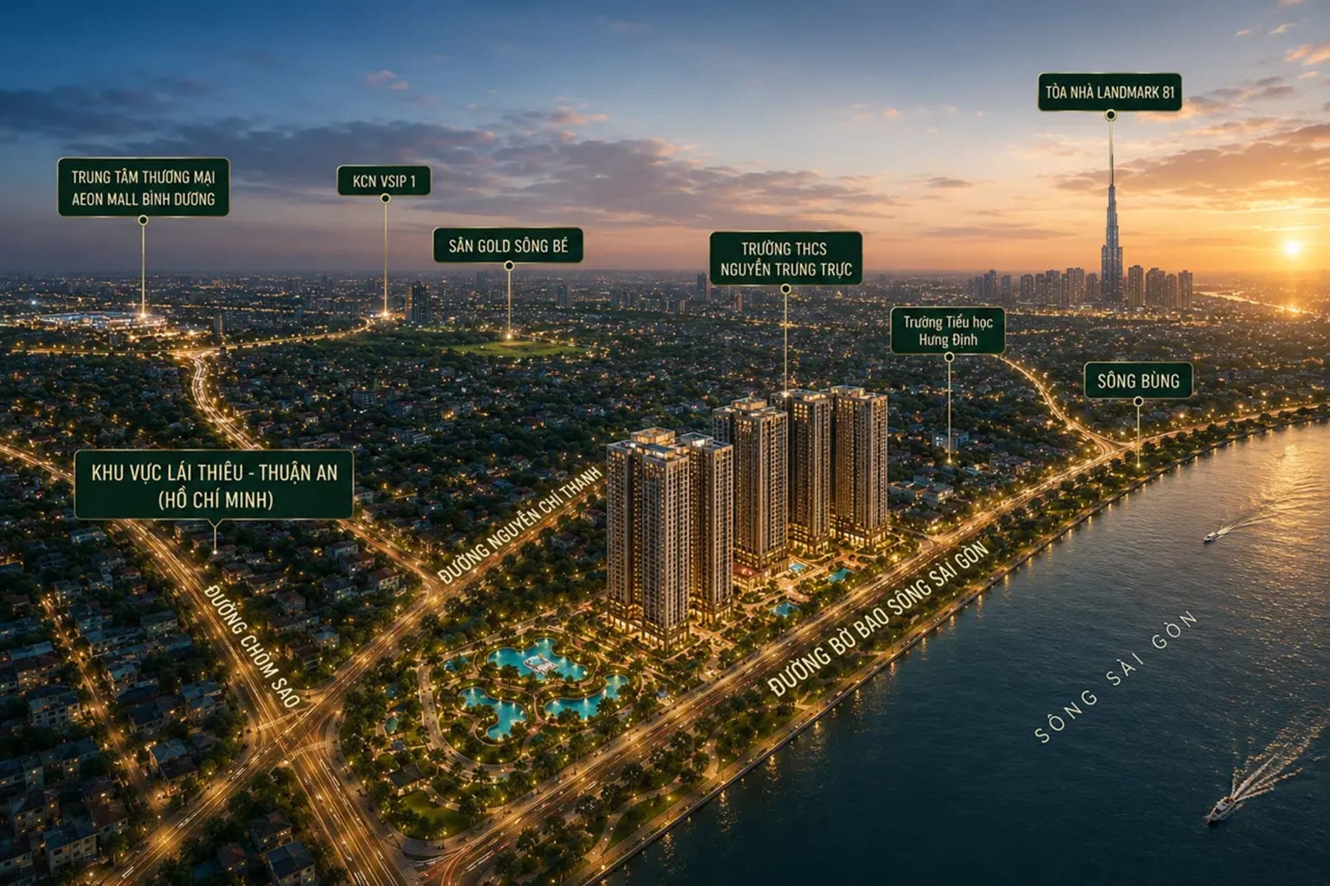 Vị Trí Dự Án The Emerald River Park