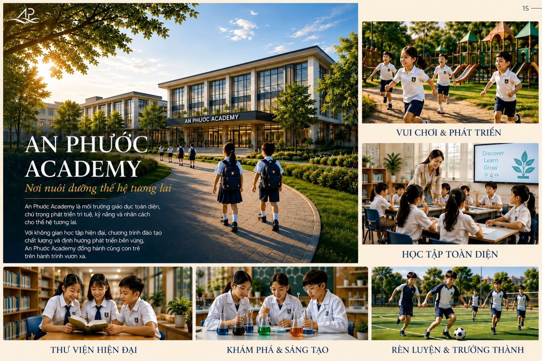 Trường học liên cấp An Phước Academy nội khu dự án