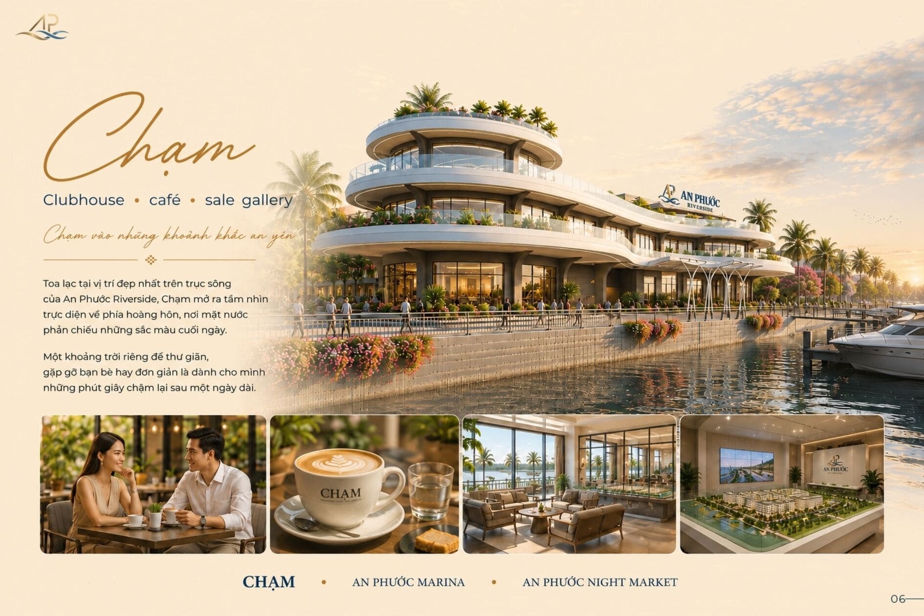 Tổ hợp Chạm Clubhouse Café và Sale Gallery tại An Phước Riverside