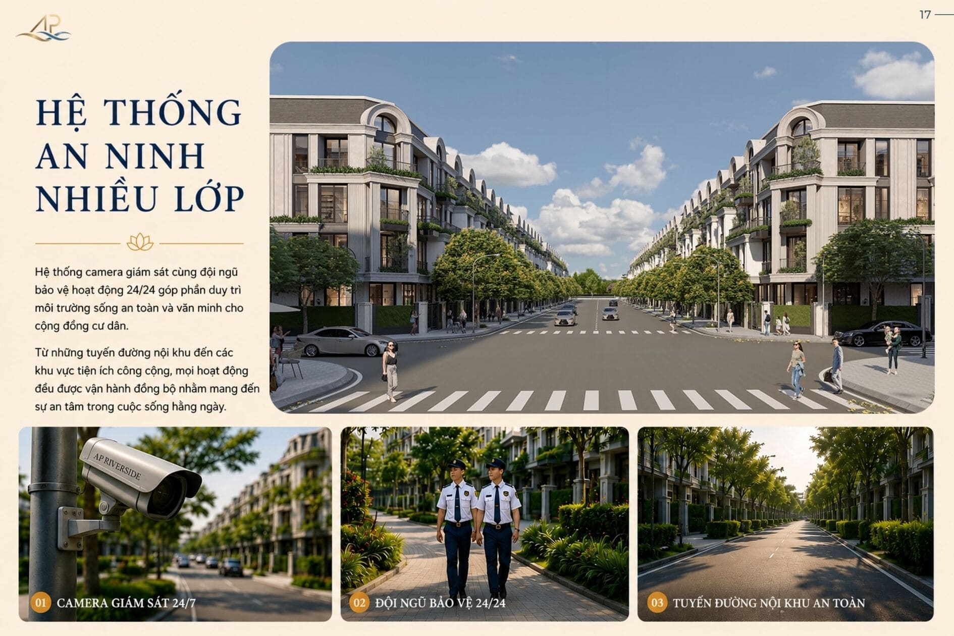 Hệ thống an ninh đa lớp vận hành 24/7 tại An Phước Riverside