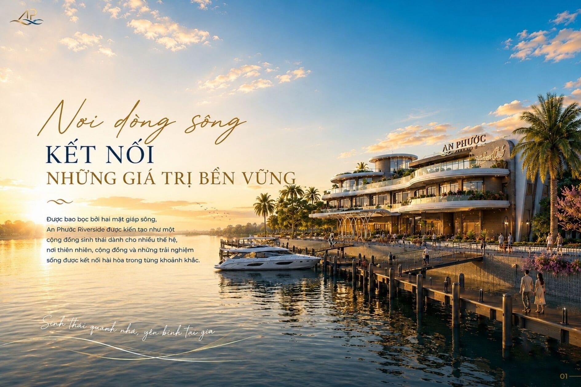 Phối cảnh tổng thể khu đô thị sinh thái ven sông An Phước Riverside